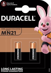 Duracell batterijen Alkaline Security MN21, blister van 2 stuks 2 Stuk
