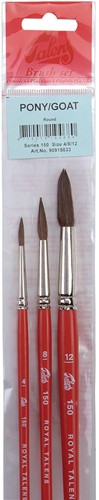 Talens set de pinceaux aquarelle 220, set de 3 pinceaux