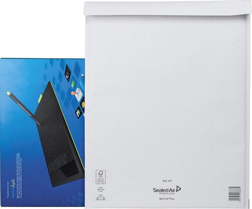 Mail Lite Plus enveloppes à bulles d'air, blanc, K/7, 350 x 470 mm, boîte de 50 pièces