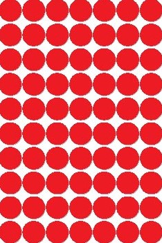 Apli étiquettes rondes en pochette diamètre 19 mm, rouge, 560 pièces, 70 par feuille