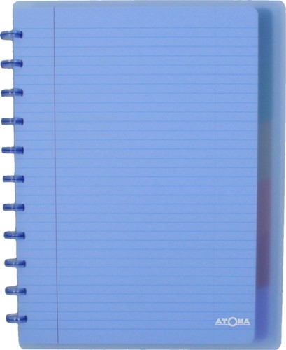 Atoma Seyes cahier, ft A4 +, 120 pages, PP, ligné, 6 intercalaires et 5 pochettes, assorti