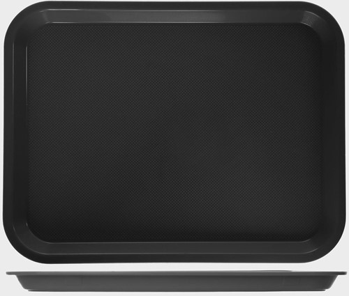 Araven dienblad, ft 35 x 27 x 2 cm, anti slip, zwart
