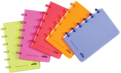 Atoma Trendy notitiboekje, ft A6, 120 bladzijden, PP, geruit 5 mm, geassorteerde kleuren