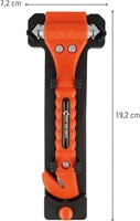 Westcott First Aid Only noodhamer met gordelsnijder, inclusief bevestiging, 2 stuks, oranje-3