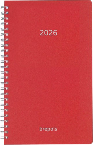 Brepols agenda Breform Polyprop 6 langues, rouge, 2026