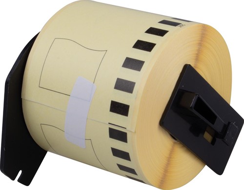 Ruban compatible Brother QL, largeur: 62 mm, blanc en papier, amovible