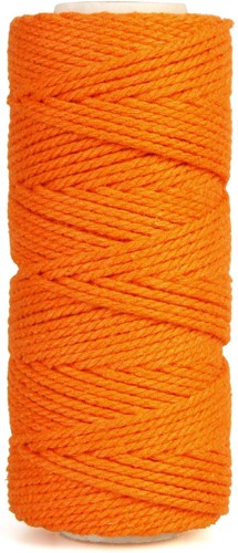 Bouhon cordon coton macramé 200 g, ca.130 m, épaisseur: 2 mm, orange