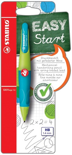 STABILO EASYergo vulpotlood, 1,4 mm, voor rechtshandigen, blister van 1 stuk, groen en marine 1 Stuk