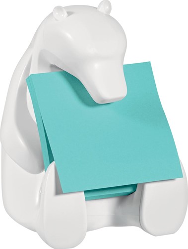 Post-it Super Sticky Z-notes dévidoir, ours, ft 76 x 76 mm, avec 1 bloc de 90 feuilles bleu 1 Stuk