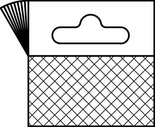 Hang tabs 50 x 50 mm, blister met 10 stuks