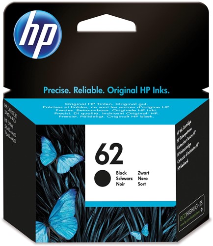 HP inktcartridge 62, 200 pagina's, OEM C2P04AE, zwart 1 Stuk