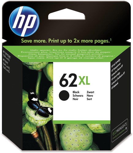 HP inktcartridge 62XL, 600 pagina's, OEM C2P05AE, zwart 1 Stuk