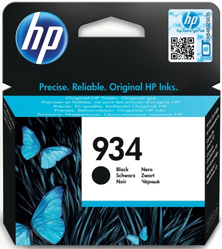 HP inktcartridge 934, 400 pagina's, OEM C2P19AE, zwart 1 Stuk