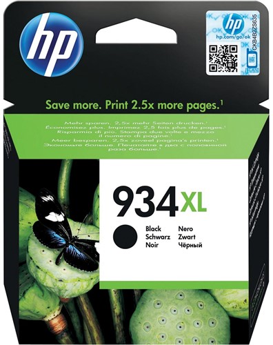 HP inktcartridge 934XL, 1.000 pagina's, OEM C2P23AE, zwart 1 Stuk