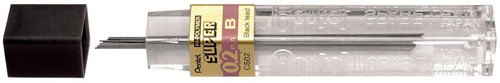 Pentel potloodstiften, 0,2 mm, B, etui van 12 stuks 12 Stuk