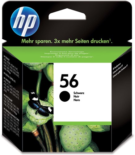 HP inktcartridge 56, 520 pagina's, OEM C6656AE, zwart