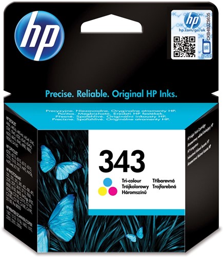 HP inktcartridge 343, 330 pagina's, OEM C8766EE, 3 kleuren 1 Stuk