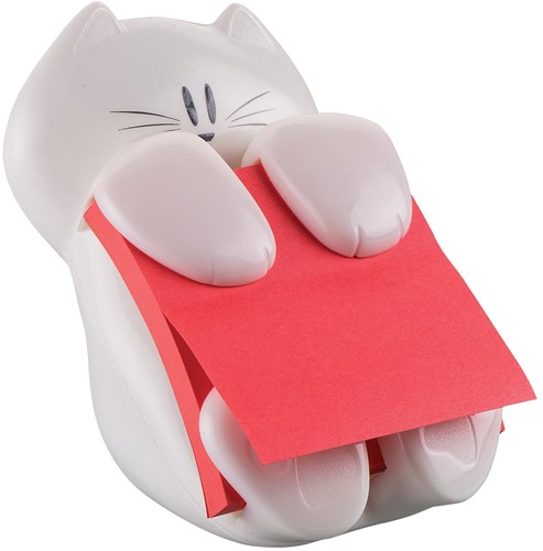 Post-it Super Sticky Z-notes dispenser, kat, voor ft 76 x 76, met 1 blok van 90 blaadjes rood 1 Stuk