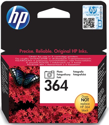 HP cartouche d'encre 364, 130 pages, OEM CB317EE, noir photo