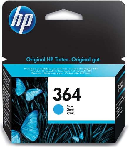 HP inktcartridge 364, 300 pagina's, OEM CB318EE, cyaan 1 Stuk