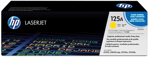 HP toner 125A, 1 400 pagina's, OEM CB542A, geel 1 Stuk