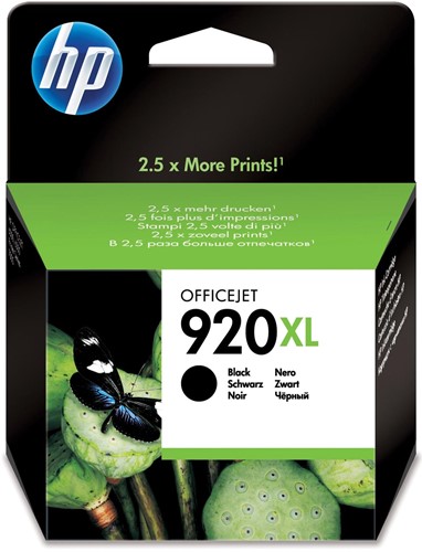 HP inktcartridge 920XL, 1.200 pagina's, OEM CD975AE, zwart 1 Stuk
