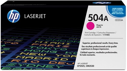 HP toner 504A, 7 000 pagina's, OEM CE253A, magenta 1 Stuk