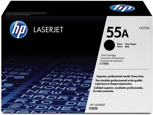 HP toner 55A, 6 000 pagina's, OEM CE255A, zwart 1 Stuk