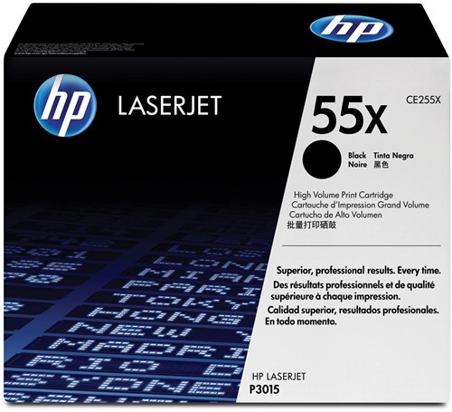 HP toner 55X, 12 500 pagina's, OEM CE255X, zwart 1 Stuk
