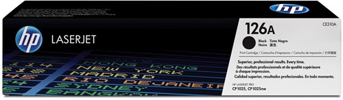 HP toner 126A, 1 200 pagina's, OEM CE310A, zwart 1 Stuk