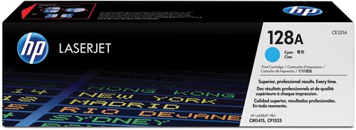 HP toner 128A, 1 300 pagina's, OEM CE321A, cyaan 1 Stuk