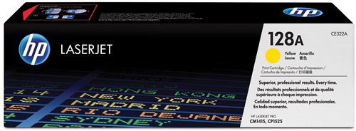 HP toner 128A, 1 300 pagina's, OEM CE322A, geel 1 Stuk