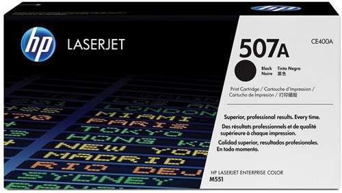 HP toner 507A, 5 500 pagina's, OEM CE400A, zwart 1 Stuk