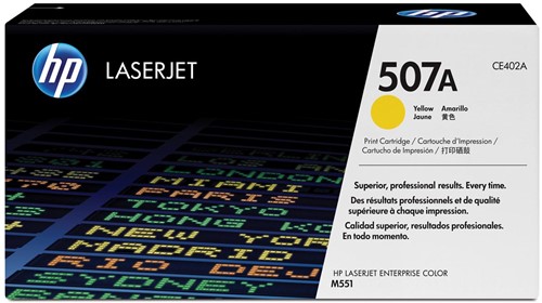 HP toner 507A, 6 000 pagina's, OEM CE402A, geel 1 Stuk