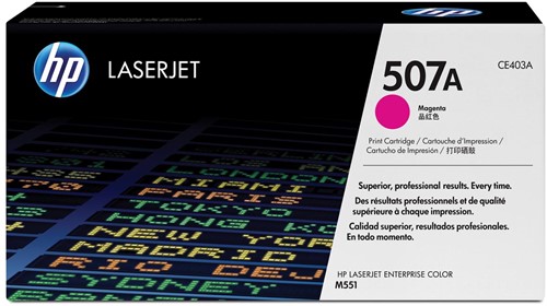 HP toner 507A, 6 000 pagina's, OEM CE403A, magenta 1 Stuk