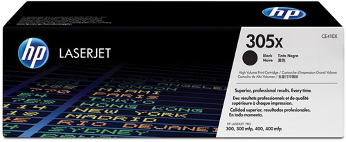 HP toner 305X, 4 000 pagina's, OEM CE410X, zwart 1 Stuk