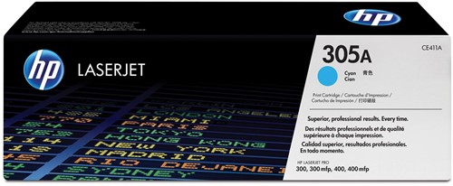HP toner 305A, 2 600 pagina's, OEM CE411A, cyaan 1 Stuk