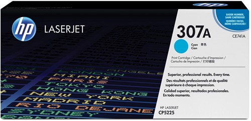 HP toner 307A, 7 300 pages, OEM CE741A, cyan 1 Stuk