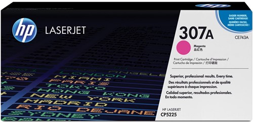 HP toner 307A, 7 300 pagina's, OEM CE743A, magenta 1 Stuk