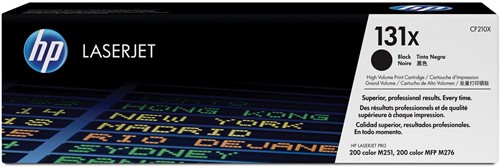 HP toner 131X, 2 400 pagina's, OEM CF210X, zwart 1 Stuk