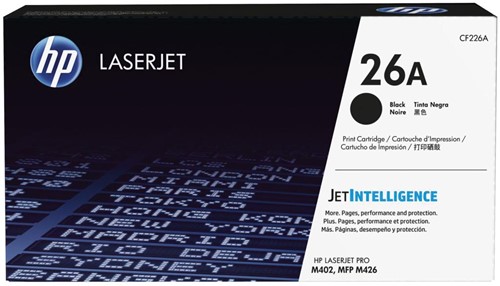 HP toner 26A, 3 100 pagina's, OEM CF226A, zwart 1 Stuk