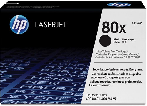 HP toner 80X, 6 900 pagina's, OEM CF280X, zwart 1 Stuk