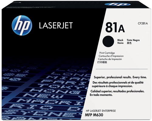 HP toner 81A, 10 500 pagina's, OEM CF281A, zwart 1 Stuk