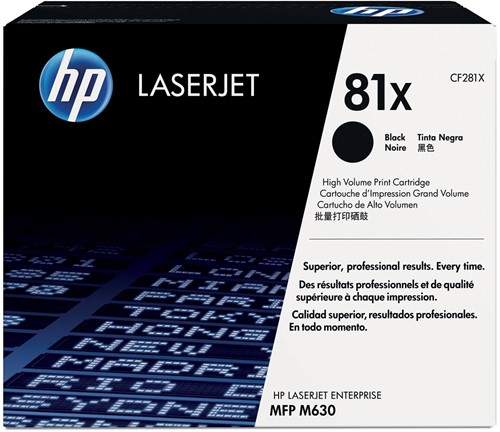 HP toner 81X, 25 000 pages, OEM CF281X, noir 1 Stuk