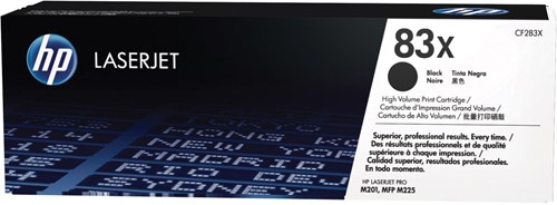 HP toner 83X, 2 200 pagina's, OEM CF283X, zwart 1 Stuk