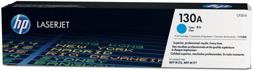 HP toner 130A, 1 000 pagina's, OEM CF351A, cyaan 1 Stuk