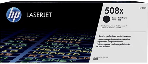HP toner 508X, 12 500 pagina's, OEM CF360X, zwart 1 Stuk