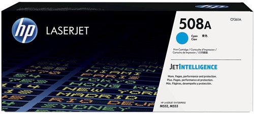 HP toner 508A, 5 000 pagina's, OEM CF361A, cyaan 1 Stuk