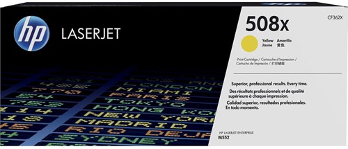 HP toner 508X, 9 500 pagina's, OEM CF362X, geel 1 Stuk