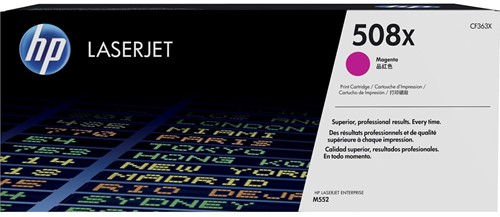 HP toner 508X, 9 500 pagina's, OEM CF363X, magenta 1 Stuk